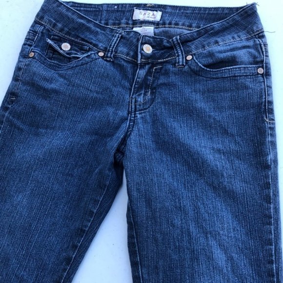 LIKE NEW DESIGNER DENIM SAZA BOOTCUT JEANS 5/27x33 FLAP POCKET ❤️ - Picture 10 of 12